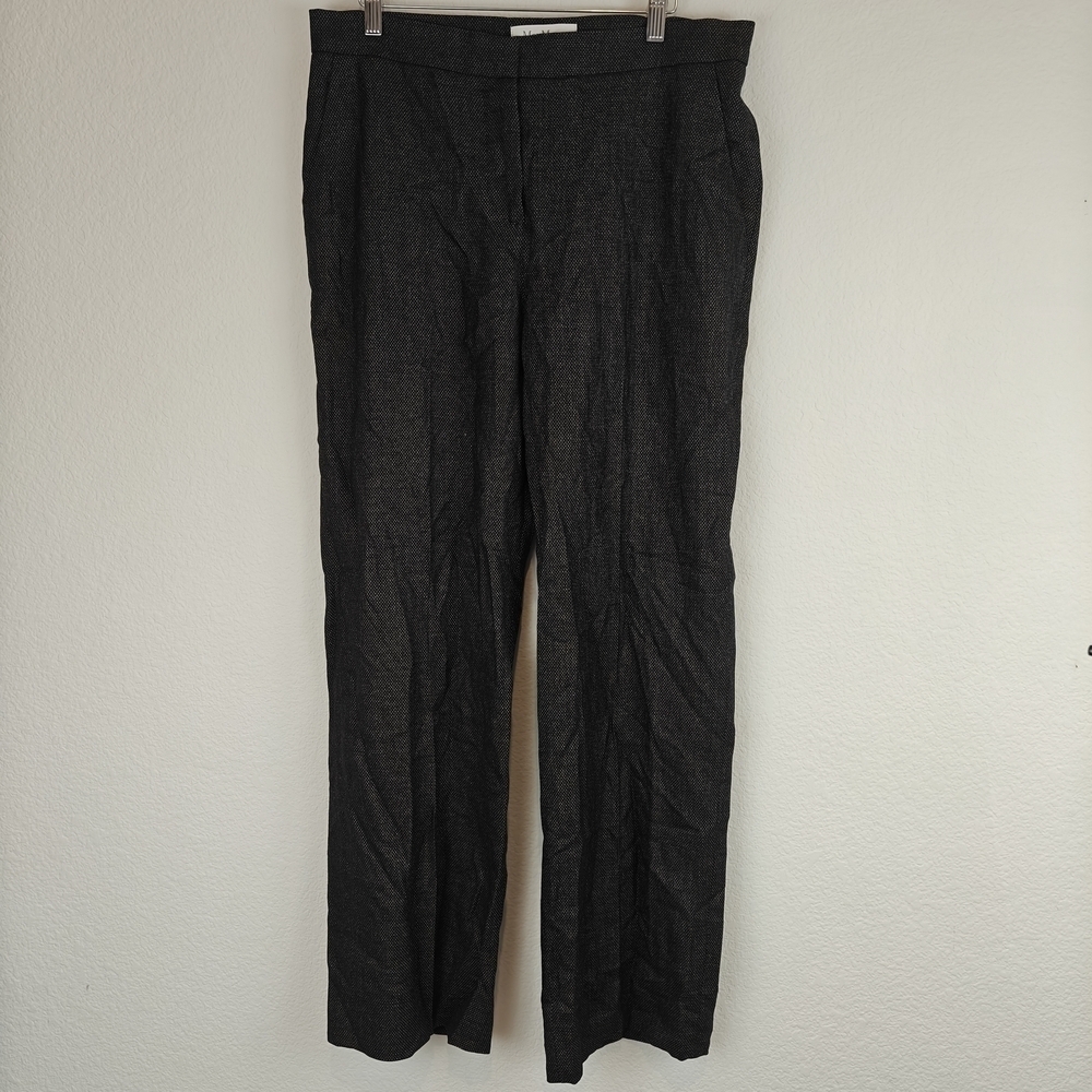 MaxMara Wool Blend Straight Leg Trousers Size 12 Women's